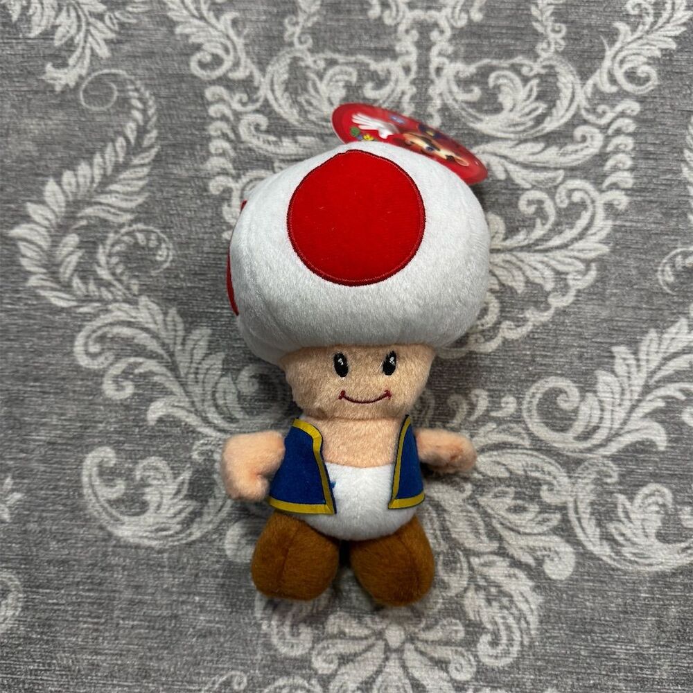 Nintendo Super Mario Toad Plush Toy Small Retired Multicolor